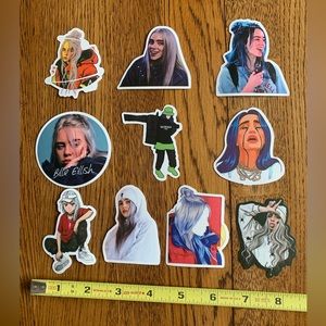 10 Billie Eilish stickers pop culture icon music Finneas lovely bad guy Barbie